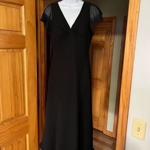 Black chiffon cocktail dress, size 10